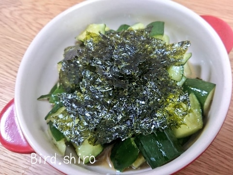 簡単夕飯・晩酌に★韓国海苔のぱりぽりたたききゅうり